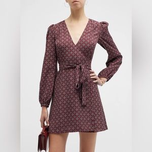 MICHAEL Michael Kors Fouldard Wrap Dress Merlot, Sz Small